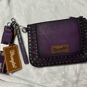 Wrangler Purple Studded Crossbody Bag